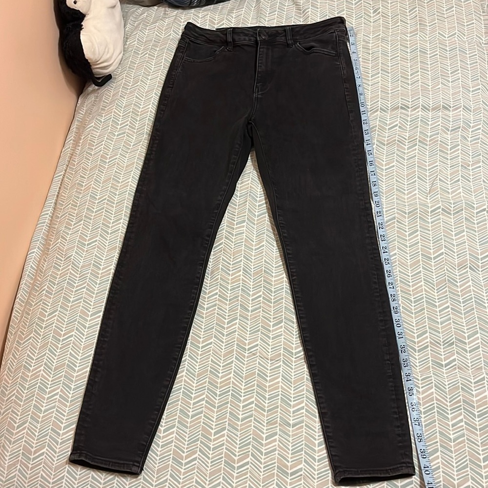 Black American Eagle High Rise Skinny Jeggings